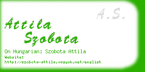 attila szobota business card